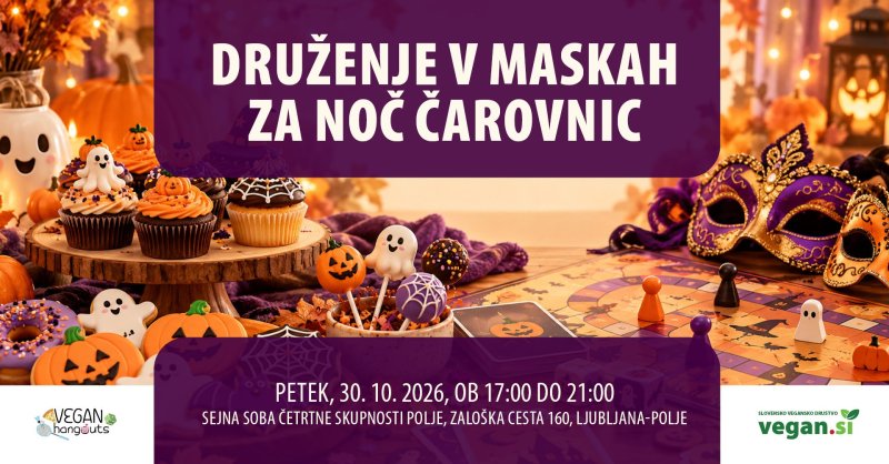 Vegan Hangouts: Druženje v maskah za noč čarovnic